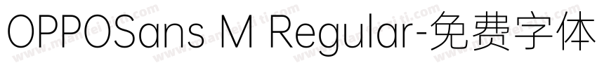 OPPOSans M Regular字体转换